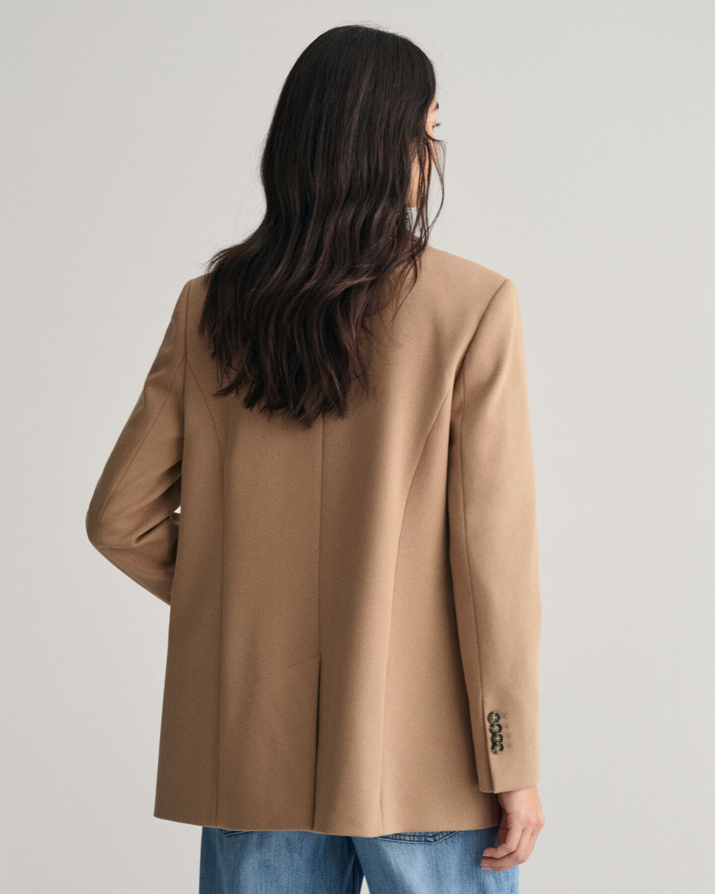 Blazer em jersey corte normal