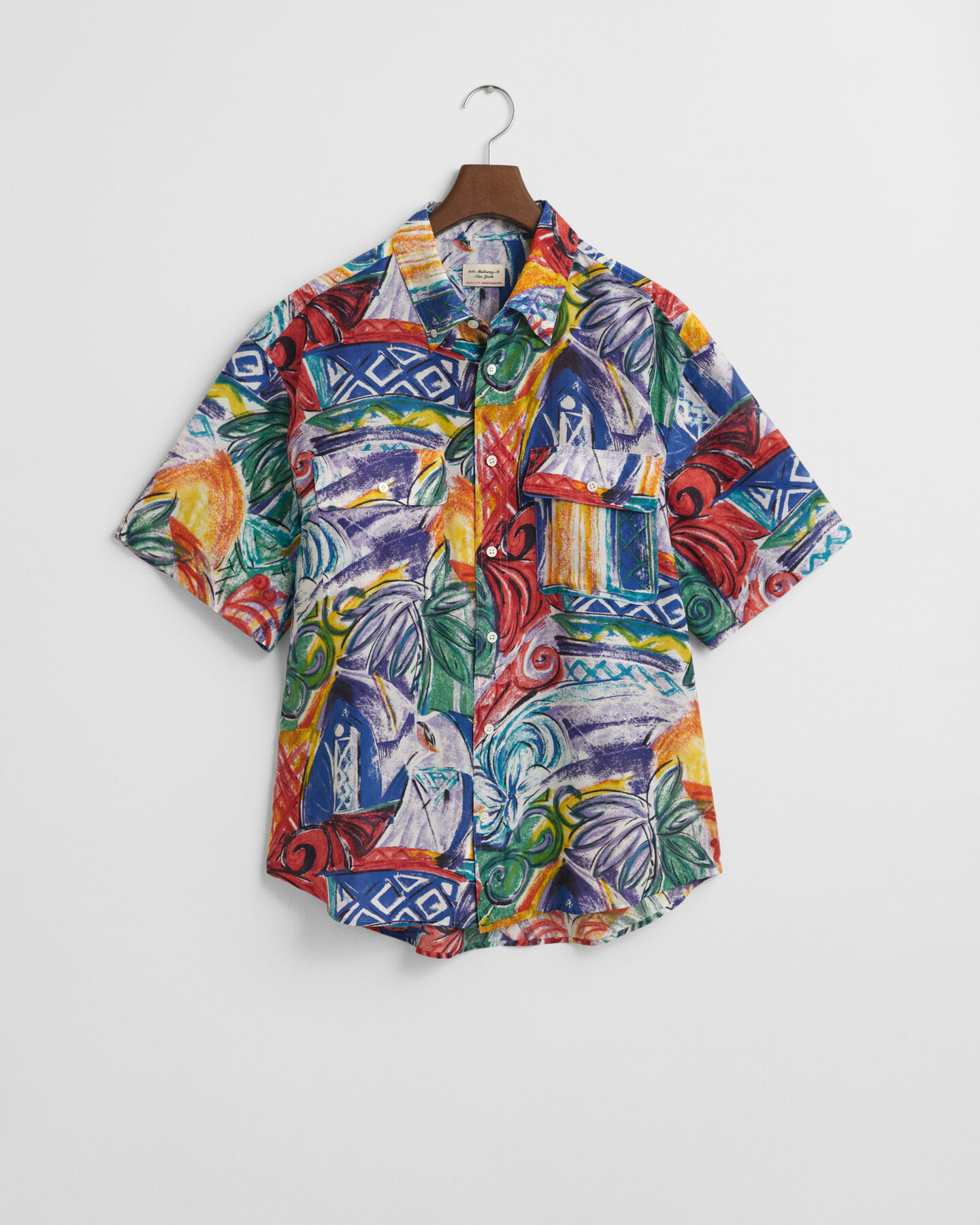 Camisa de seda estampada relaxed fit