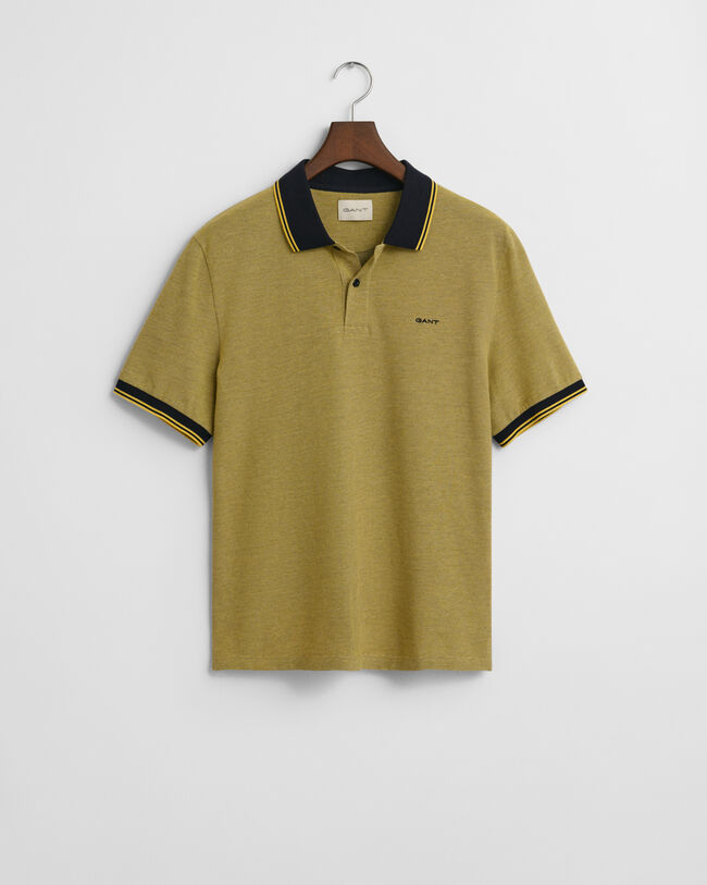 Polo em piqu&eacute; Oxford em 4 cores