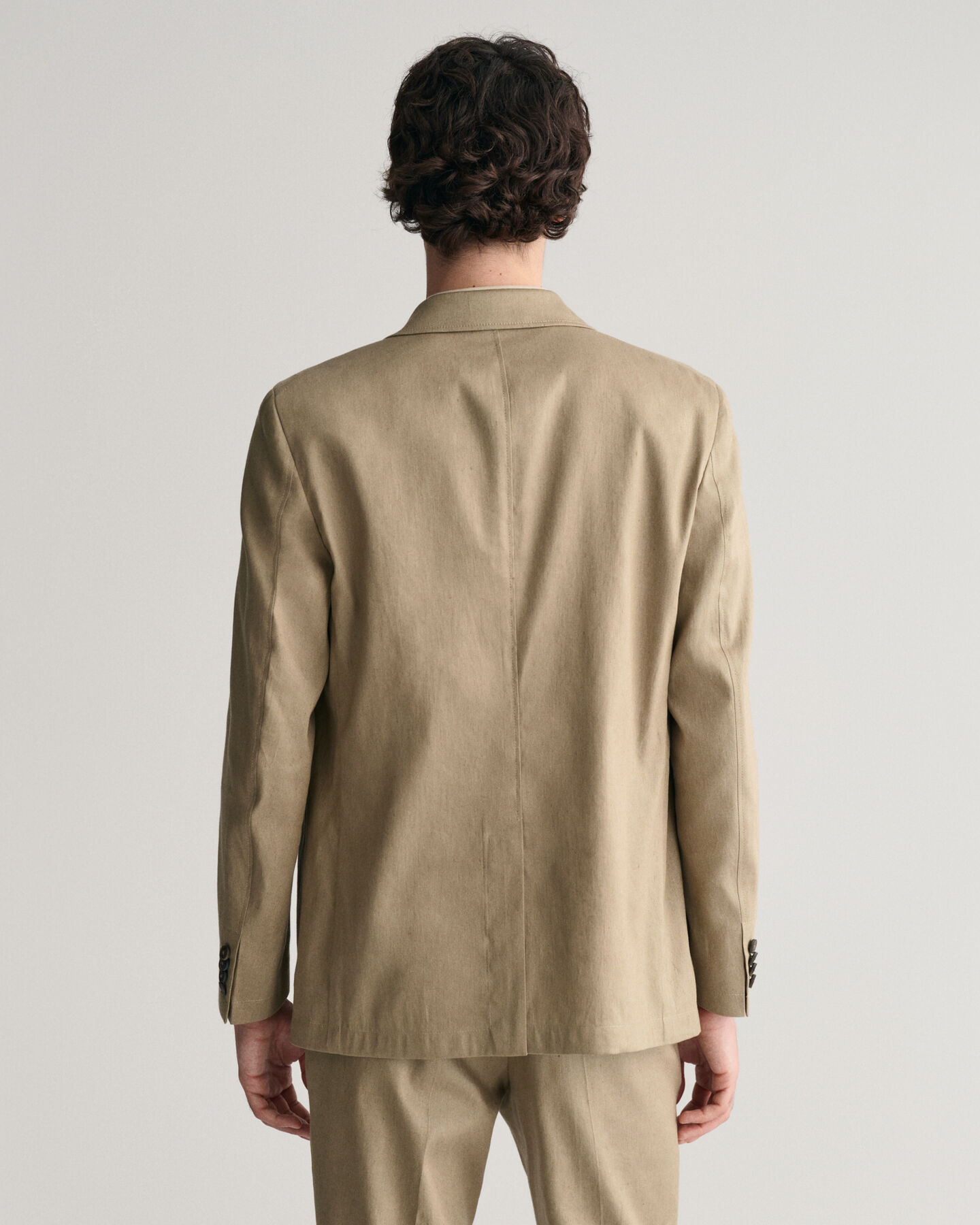 Blazer de fato em linho e algodão