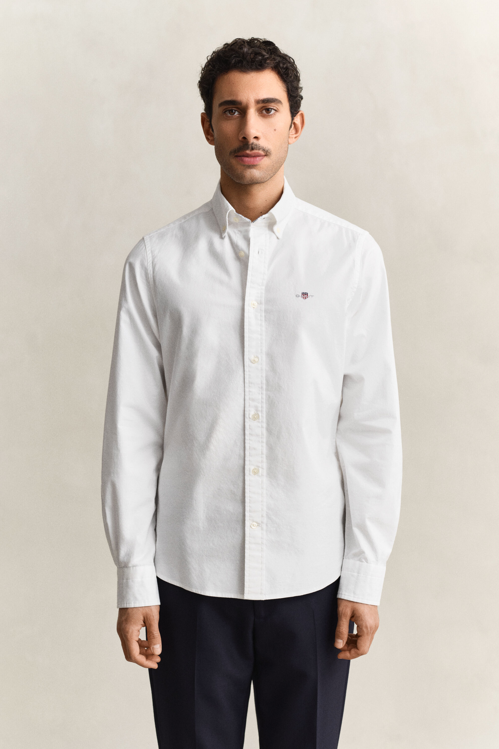 Camisa Oxford com elastano slim fit