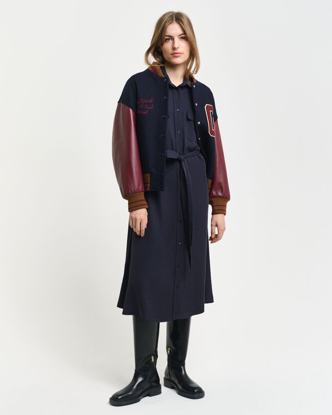 Vestido-camisa com bolsos