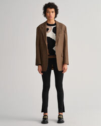 Leggings em jersey com fecho de correr lateral