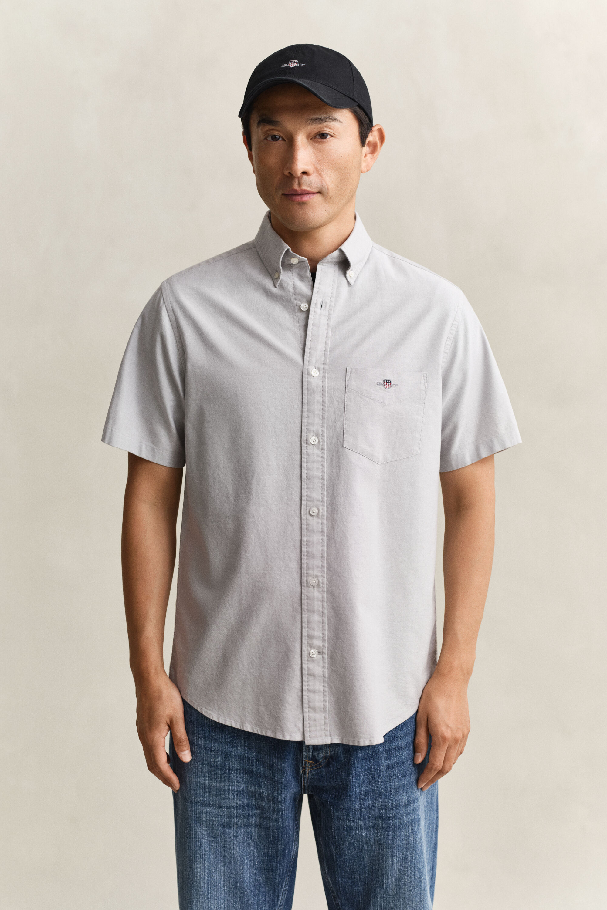 Camisa de manga curta Oxford Classic