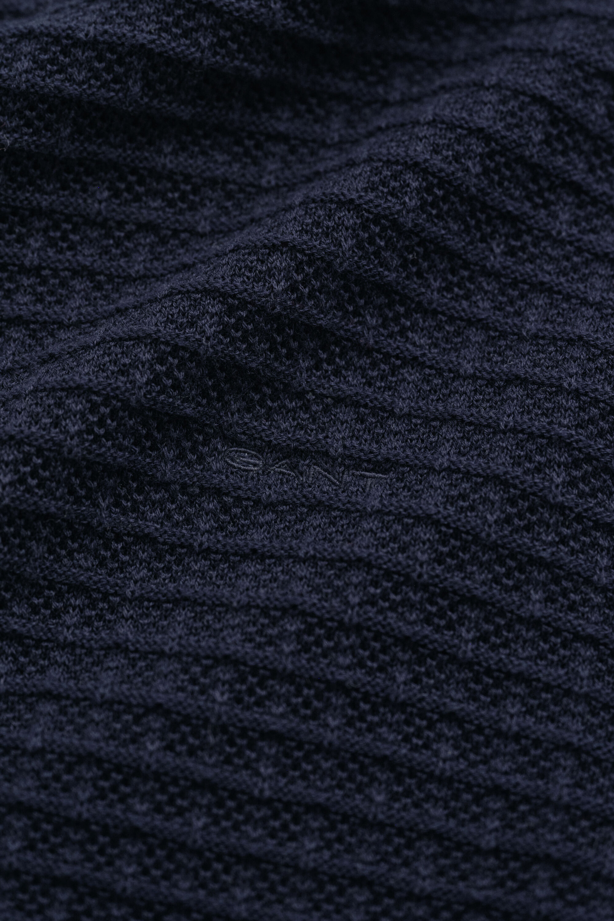Camisola de malha texturizado com decote redondo