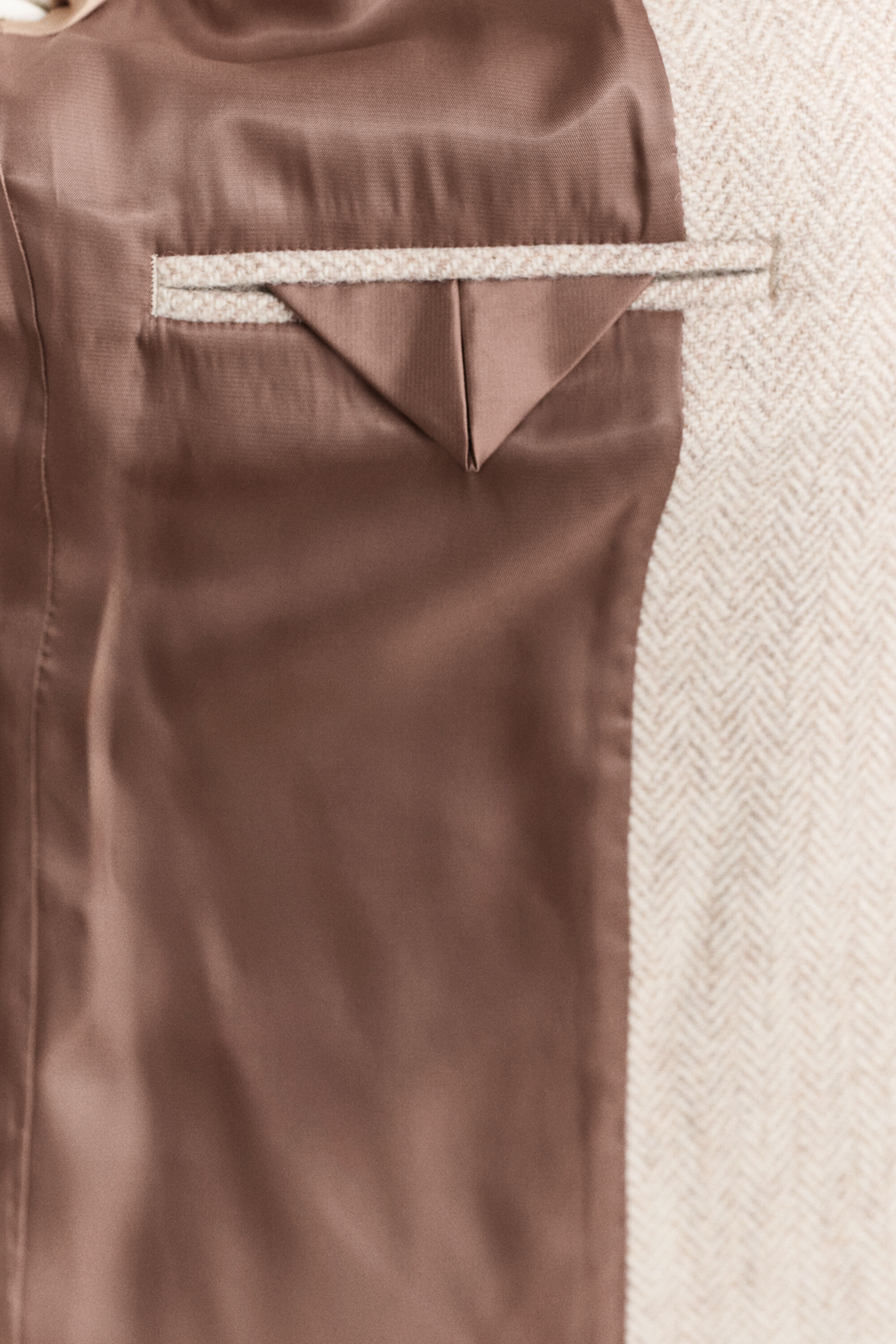 Blazer com padrão espinha de peixe