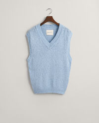 Colete em algodão texturizado com mistura de fios