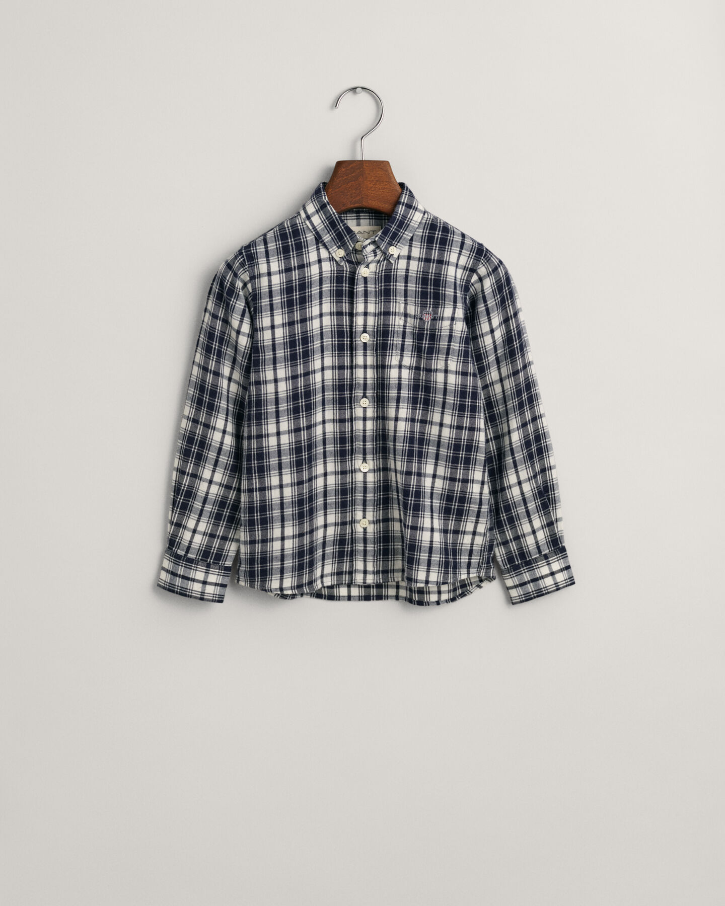 Camisa de flanela com padr&atilde;o de xadrez regular fit Kids