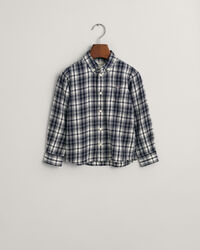 Camisa de flanela com padr&atilde;o de xadrez regular fit Kids