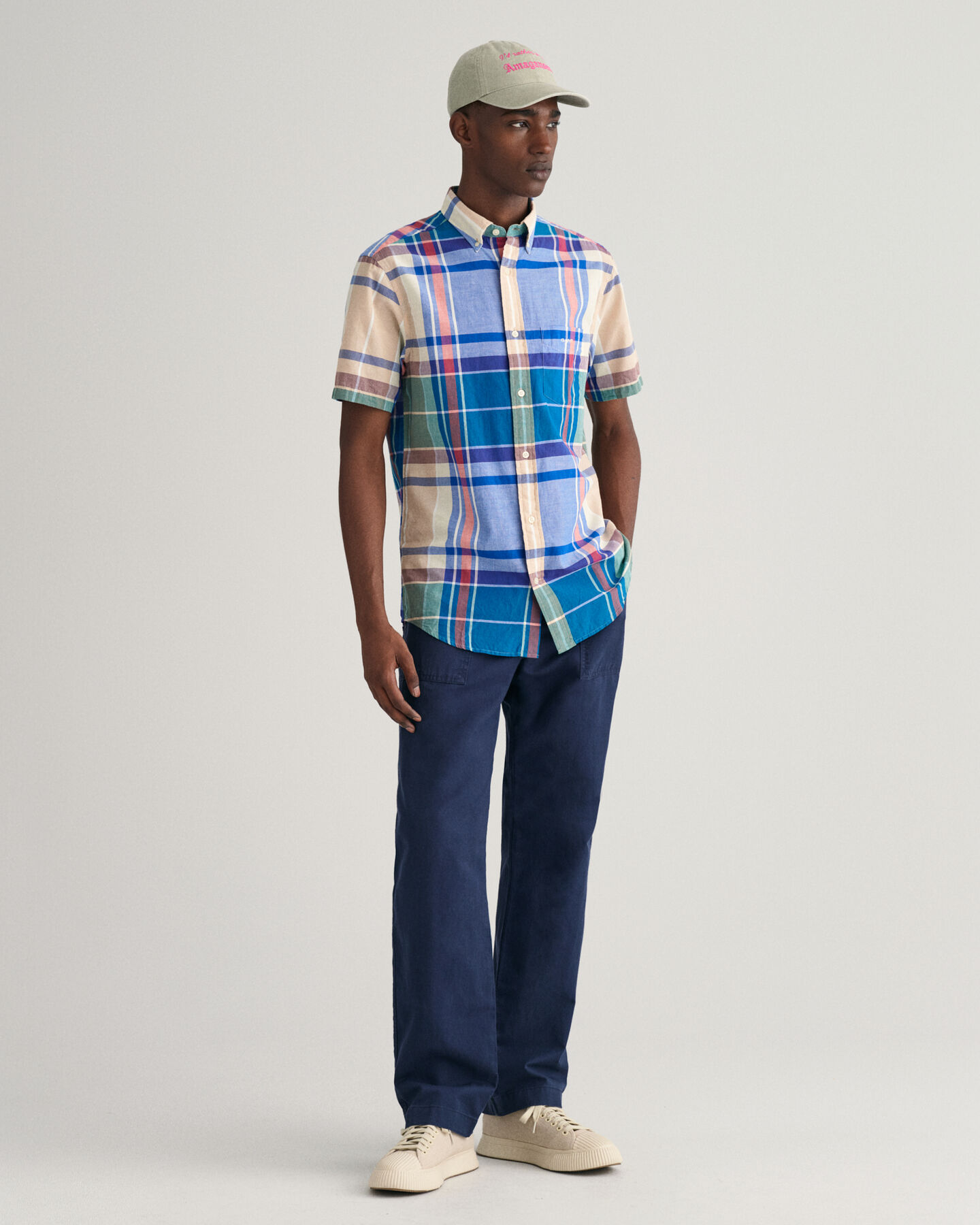 Camisa de manga curta Indian Madras regular fit