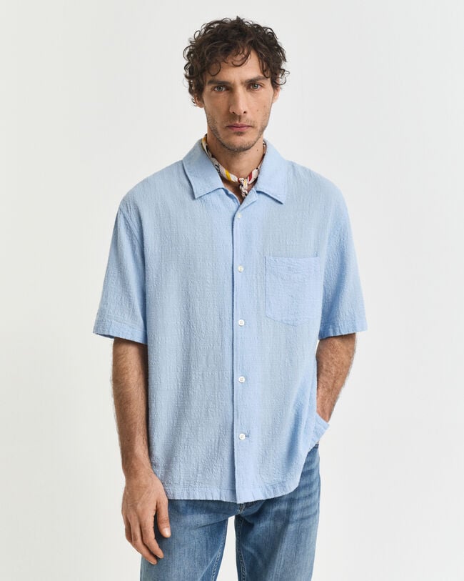 Camisa de manga curta Textured relaxed fit