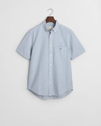 Camisa Seersucker de manga curta às riscas regular fit