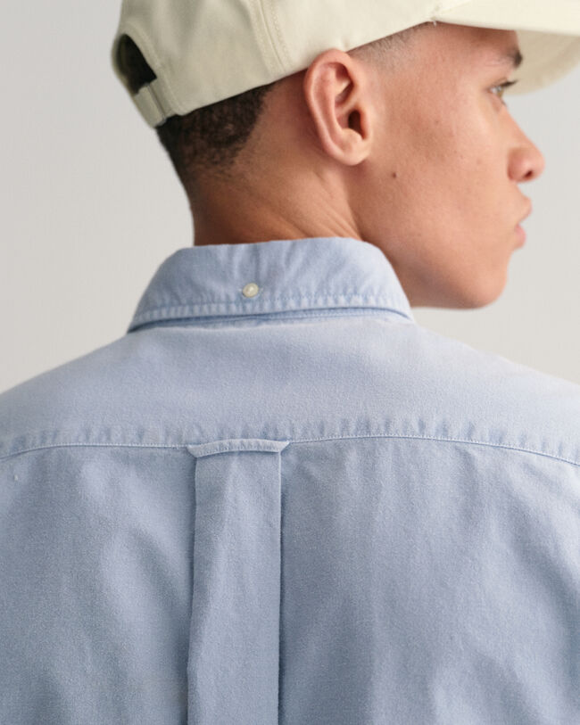 Camisa em algod&atilde;o Oxford escovado regular fit