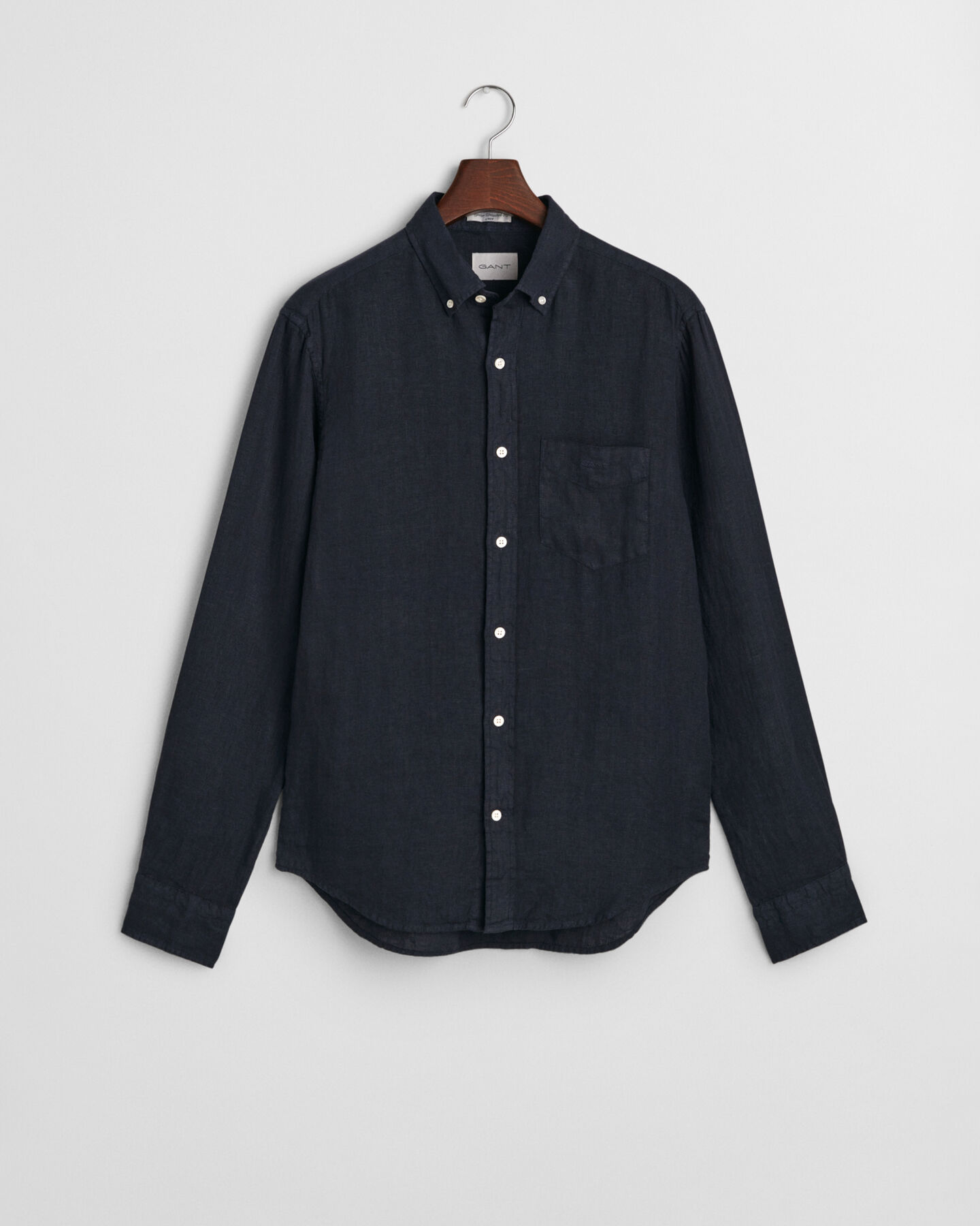 Camisa de linho tingida regular fit