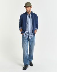 Casaco de malha com fecho de correr Casual Cotton