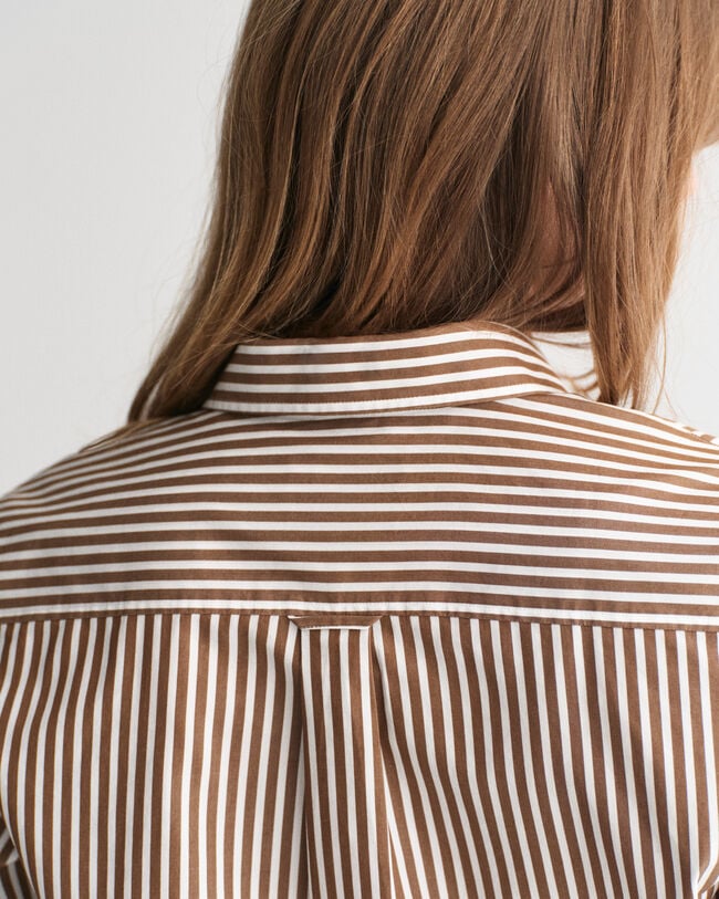 Camisa em popelina às riscas Classic regular fit