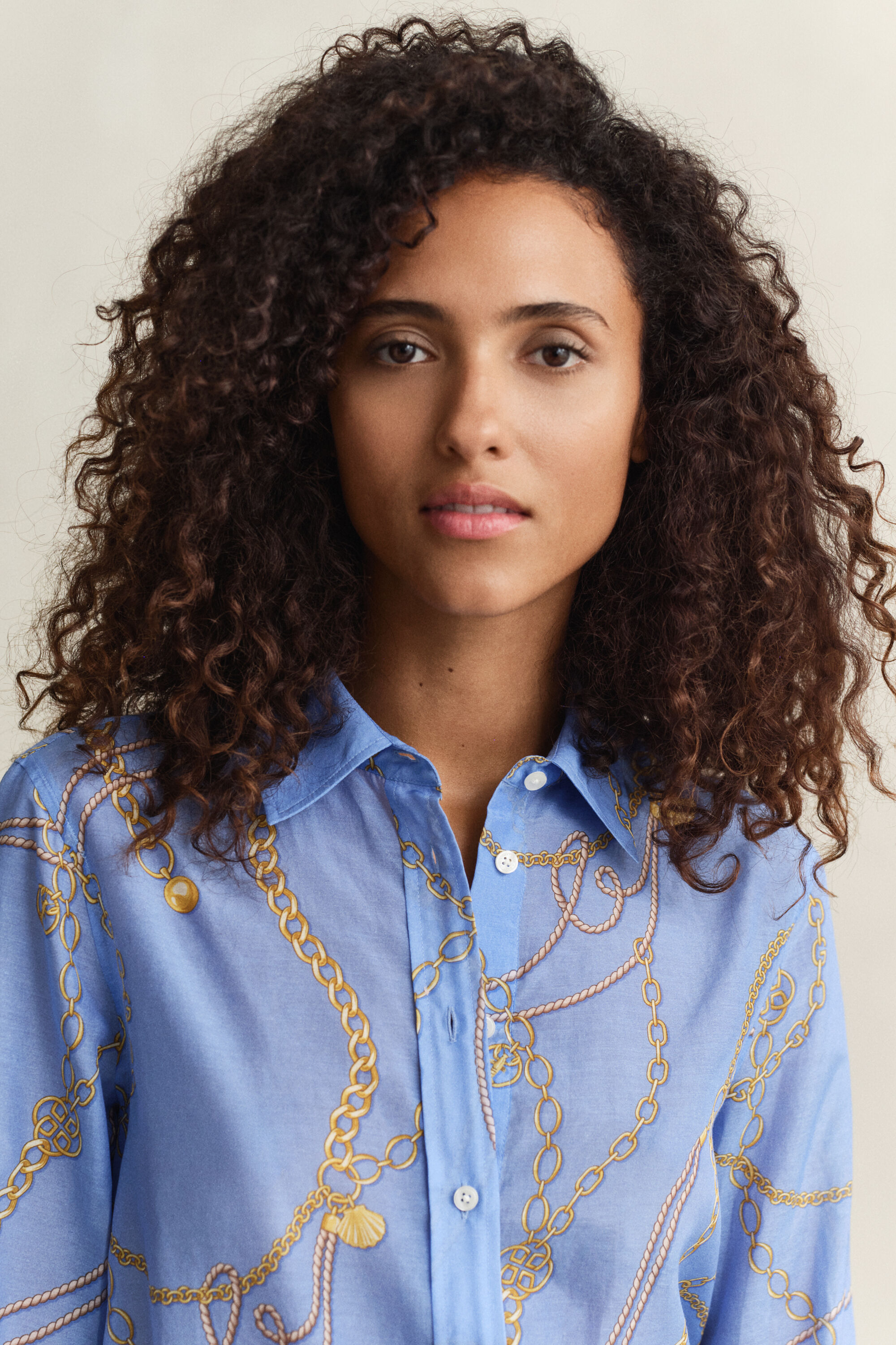 Camisa em seda e algodão