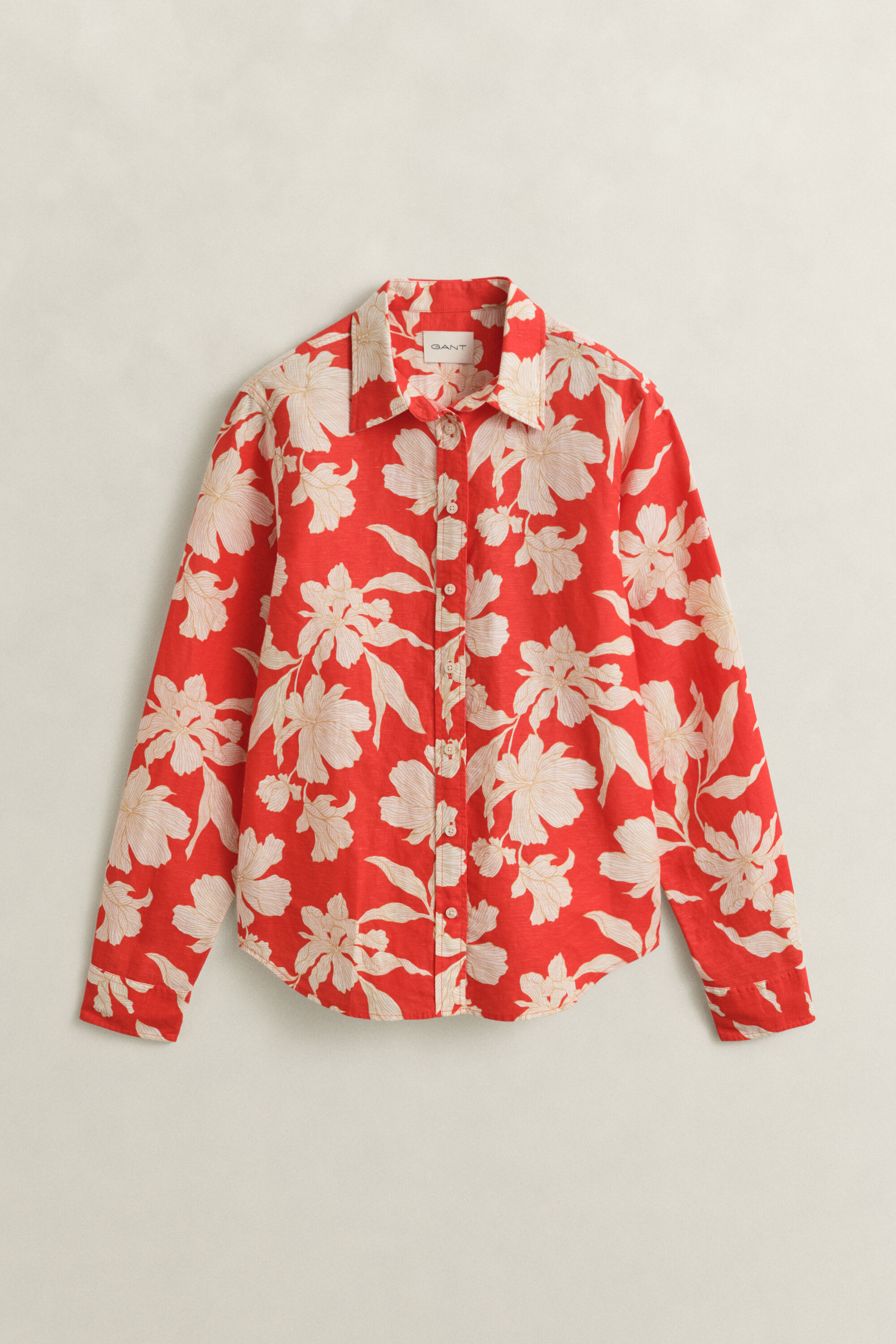 Camisa de linho floral