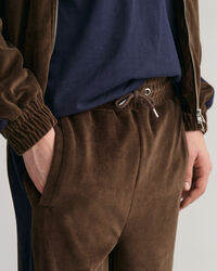 Calças de fato de treino em veludo