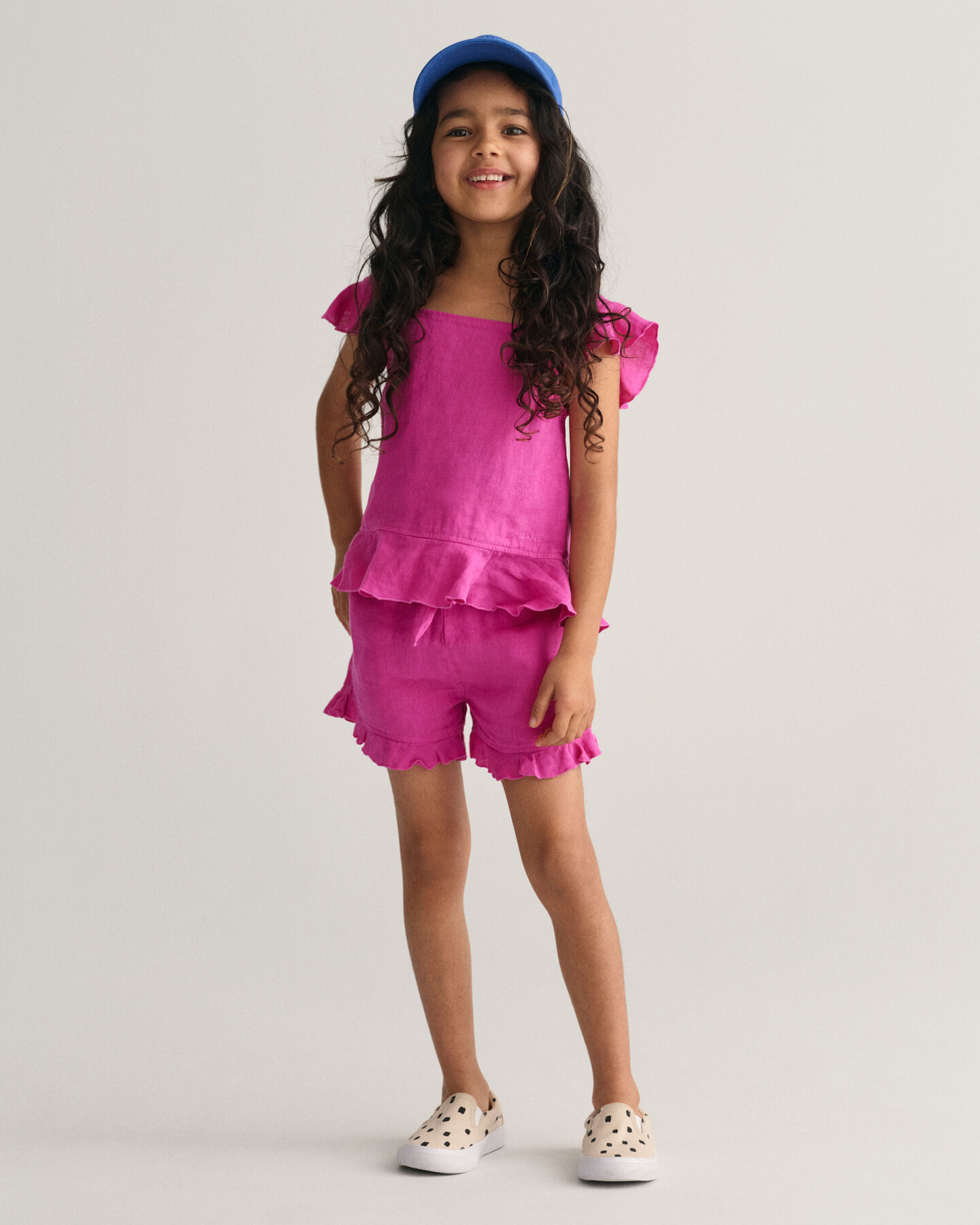 Cal&ccedil;&otilde;es de linho com folhos Teen Girls