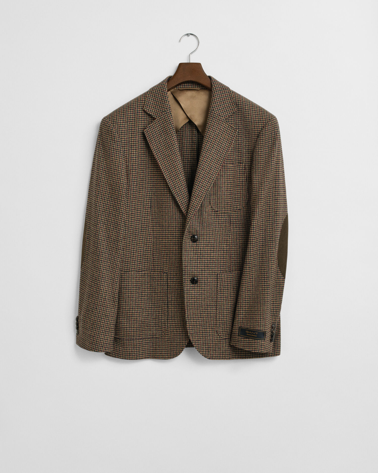 Blazer com padrão de xadrez Houndstooth slim fit