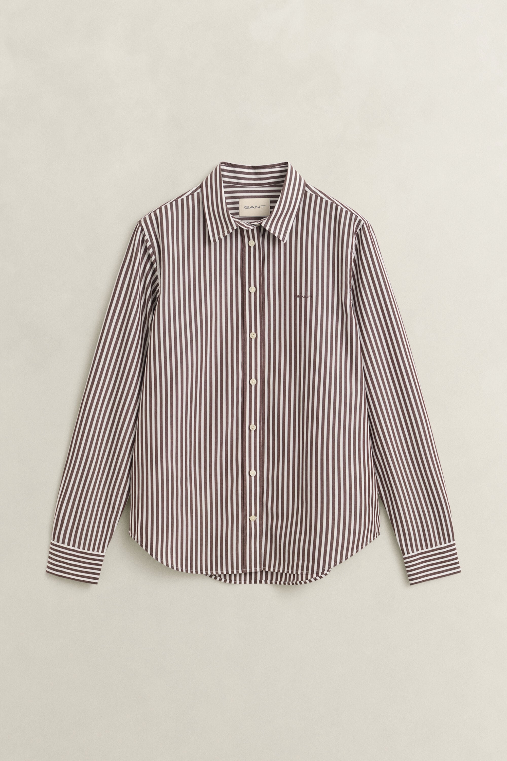 Camisa em popelina às riscas Classic regular fit