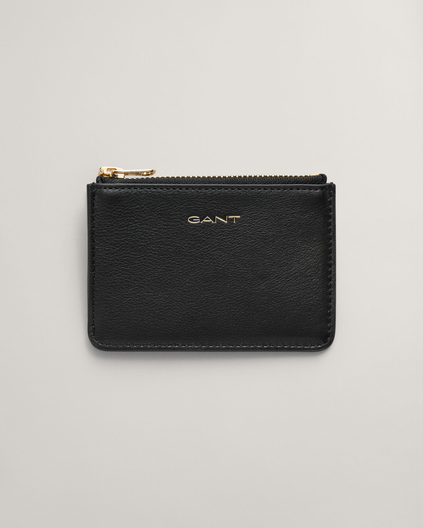 Bolsa em pele com fecho de correr