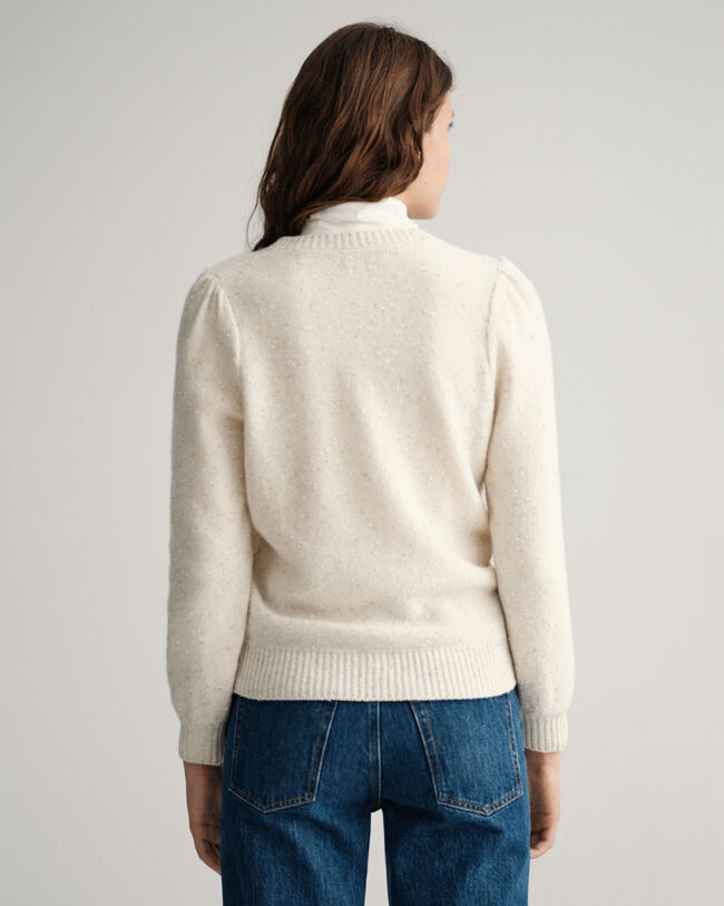 Casaco de malha com decote redondo Sparkling