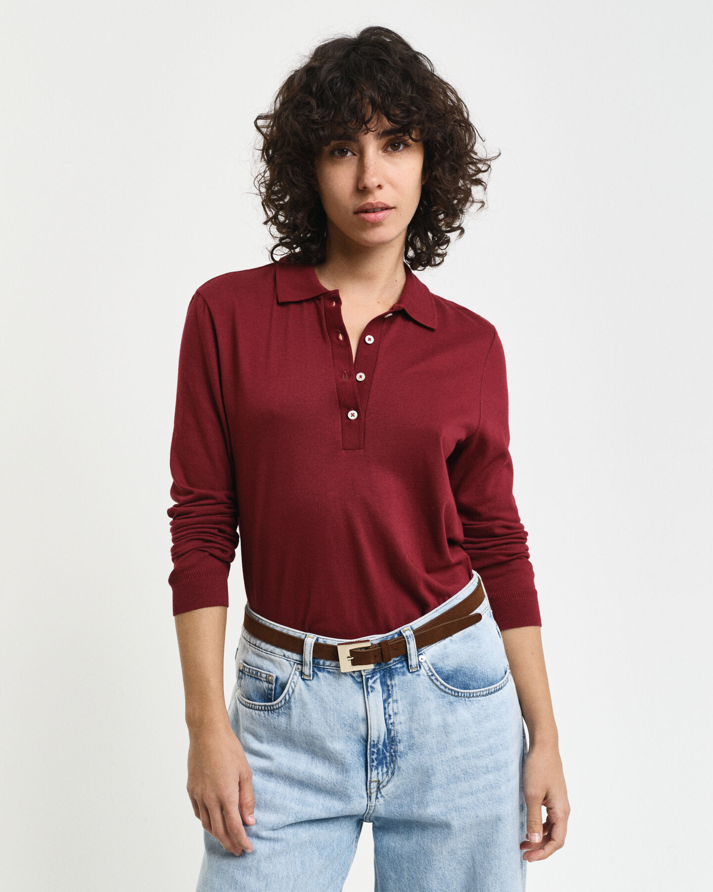 Polo de mangas compridas sem costuras