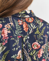 Vestido-camisa em viscose com estampado Floral