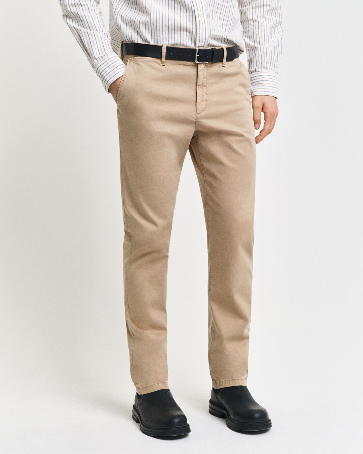 Calças chino Dobby Structured slim fit