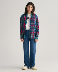 Camisa com padr&atilde;o de xadrez Shield Teens