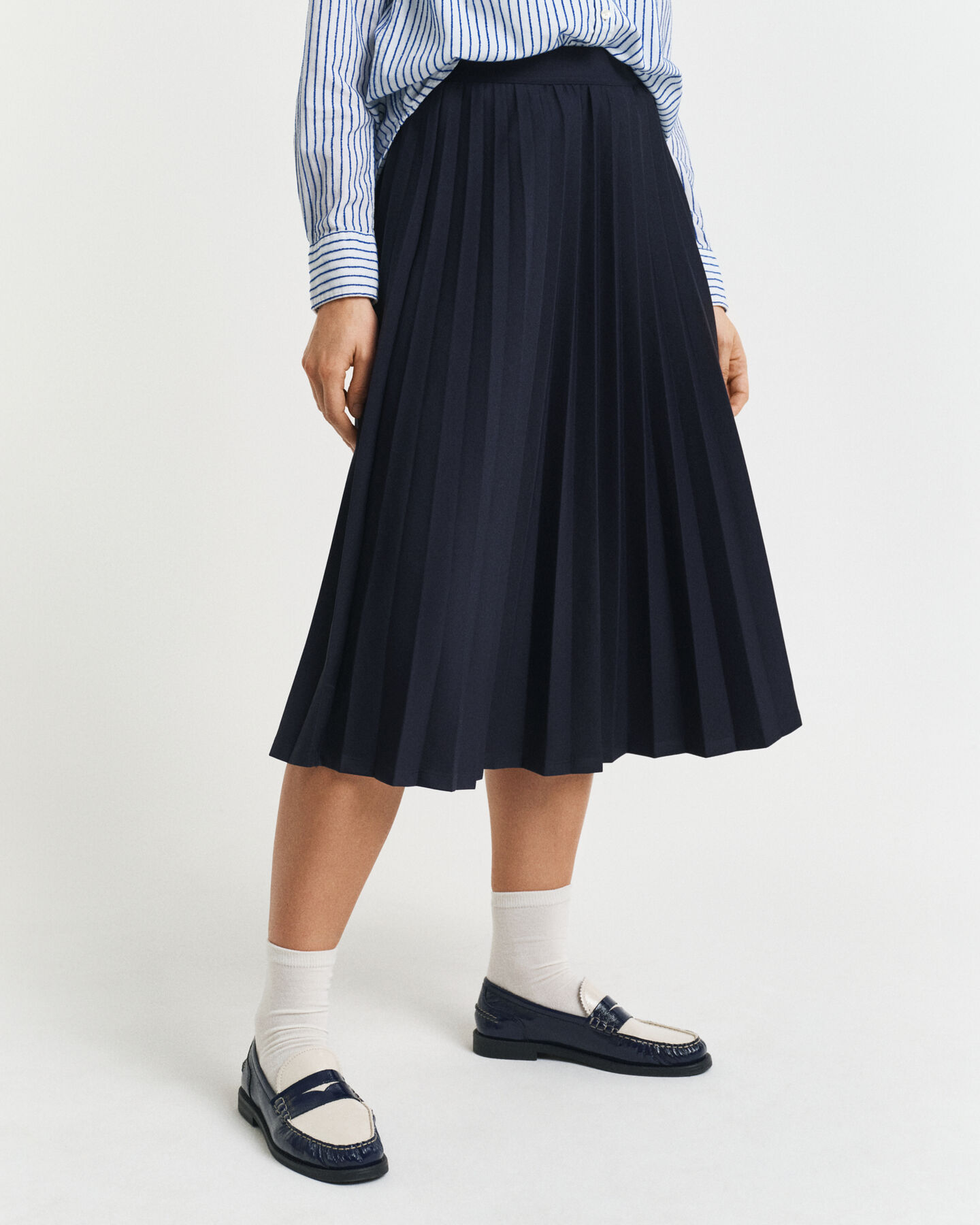 Saia plissada em jersey
