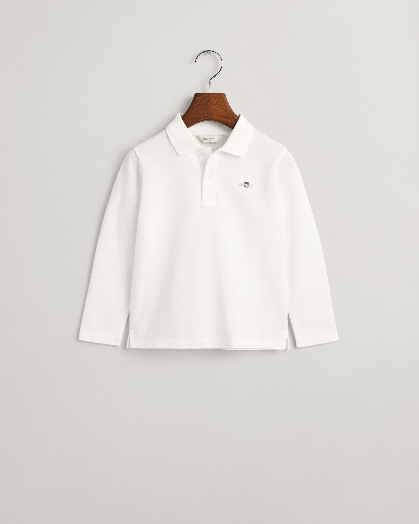 Polo de manga comprida em algod&atilde;o piqu&eacute; Shield Kids