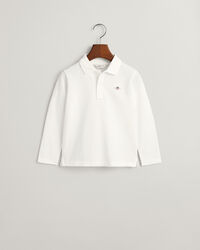 Polo de manga comprida em algod&atilde;o piqu&eacute; Shield Kids