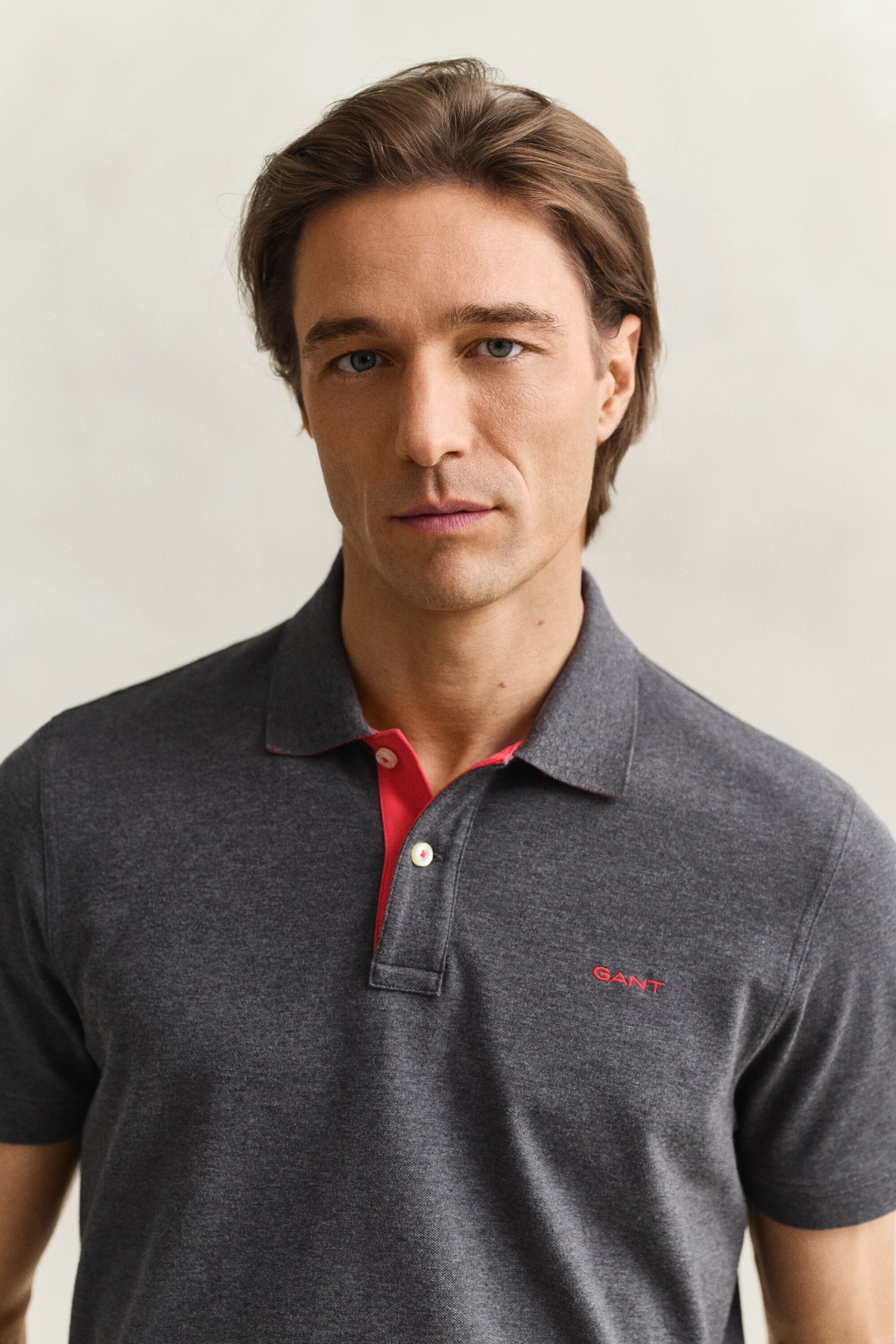 Polo em algodão piqué contrastante