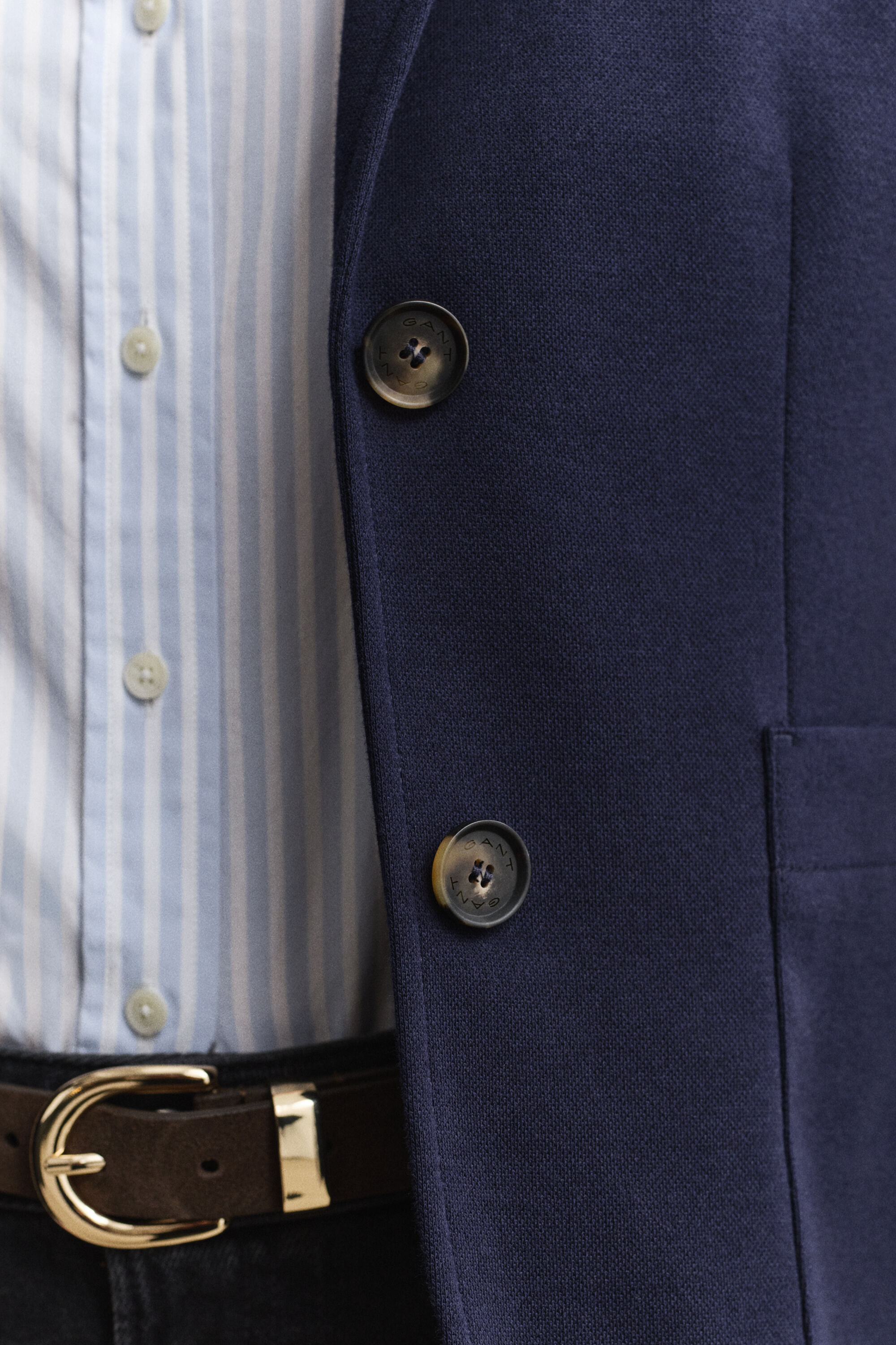 Blazer em algodão piqué