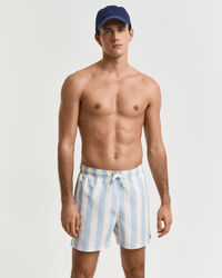 Calções de banho às riscas em bloco