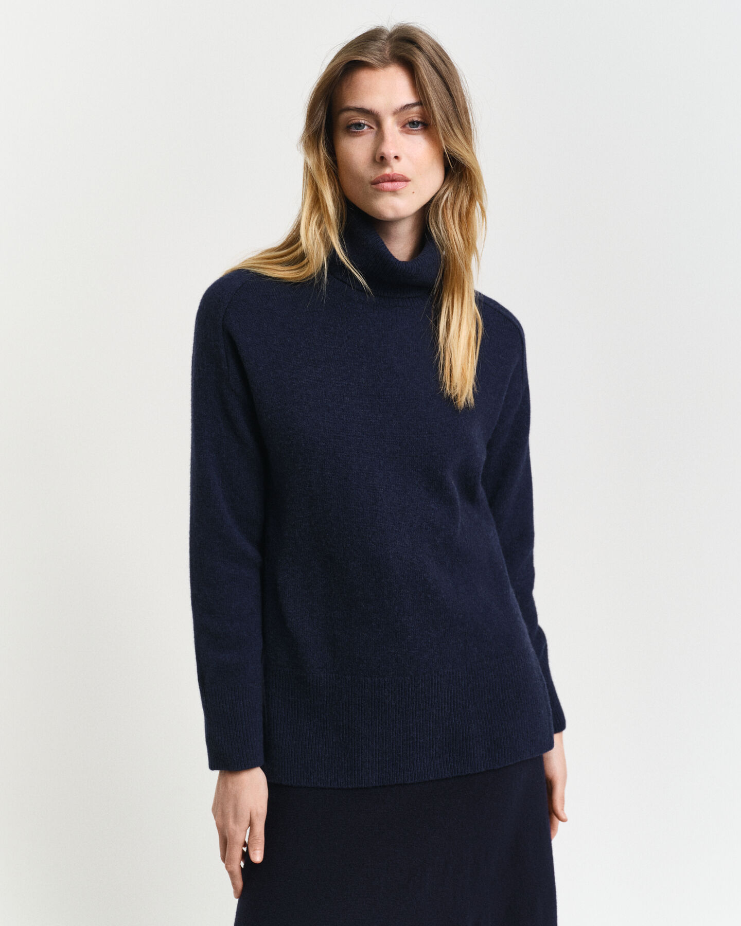 Camisola de gola alta Herringbone Detail