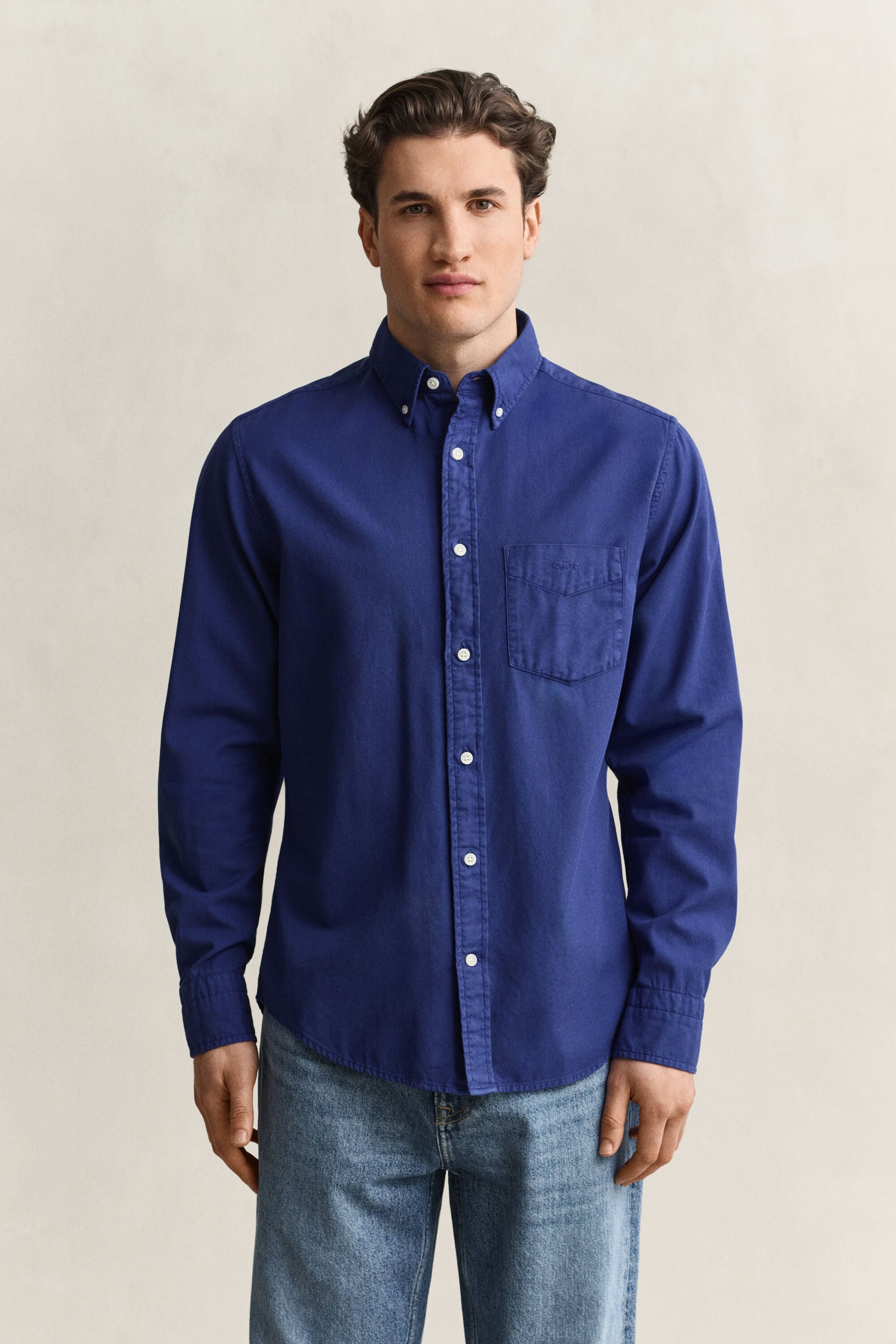 Camisa em sarja regular fit