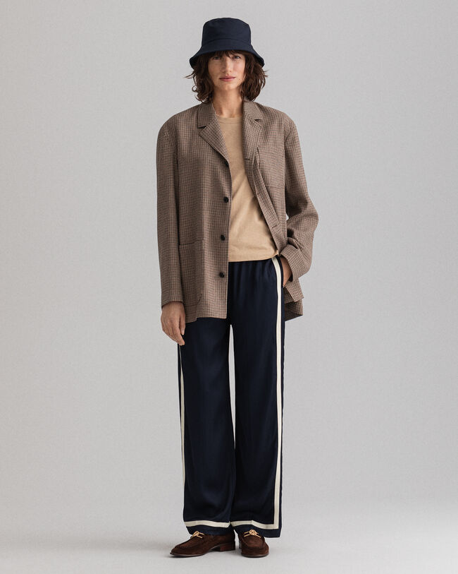 Calças Pull-On em cetim