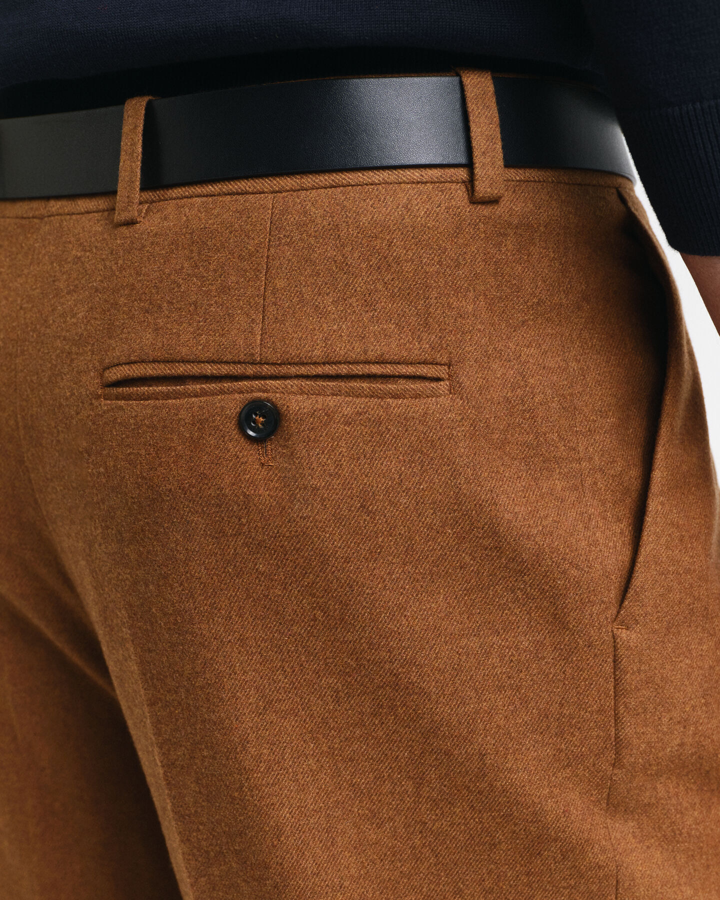 Calças de fato em flanela e lã relaxed fit