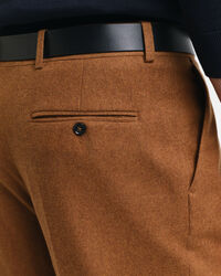 Calças de fato em flanela e lã relaxed fit