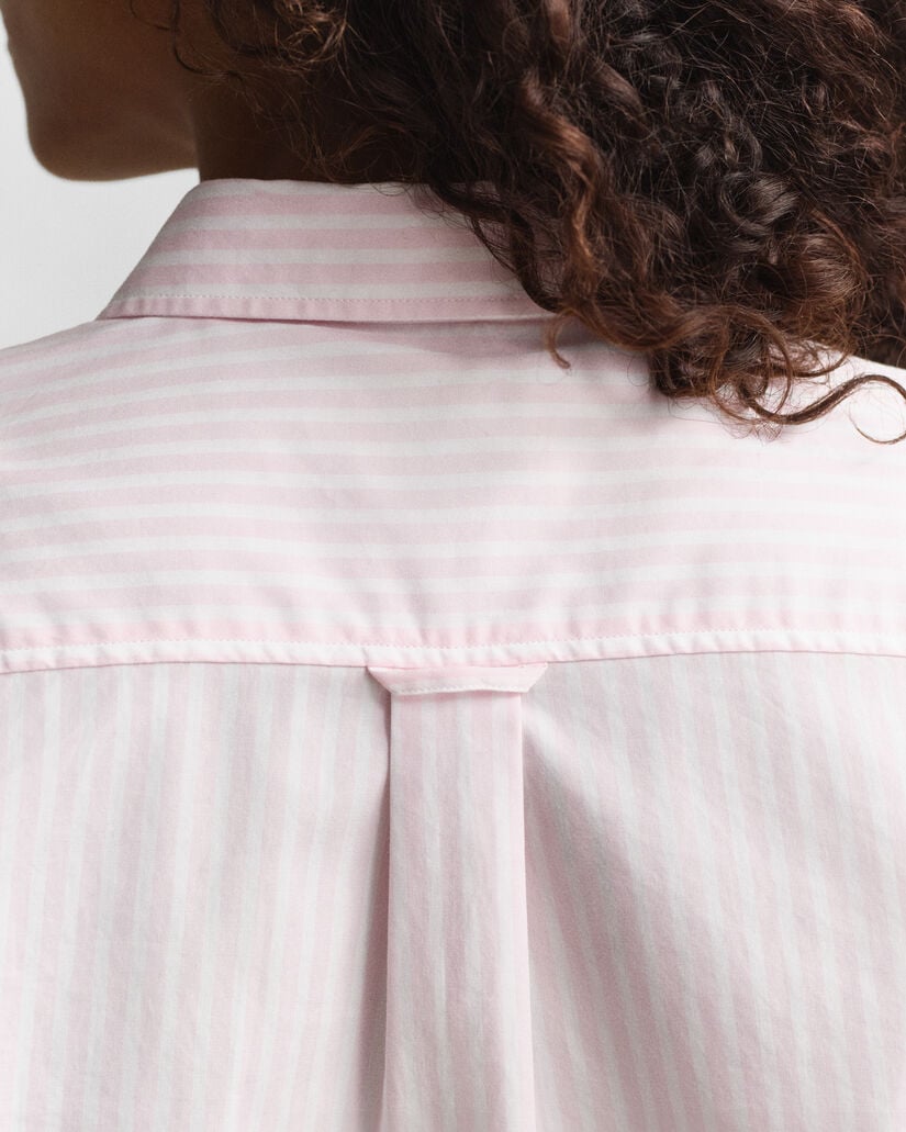 Camisa em popelina às riscas Classic regular fit