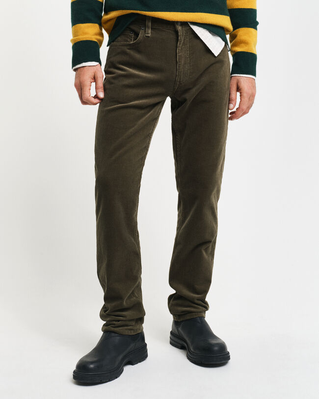 Calças de bombazina regular fit