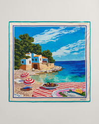 Lenço de seda com estampado Scenery