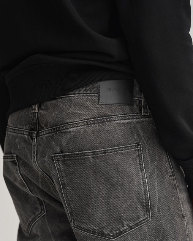 Calças de ganga com lavagem vintage Hayes slim fit