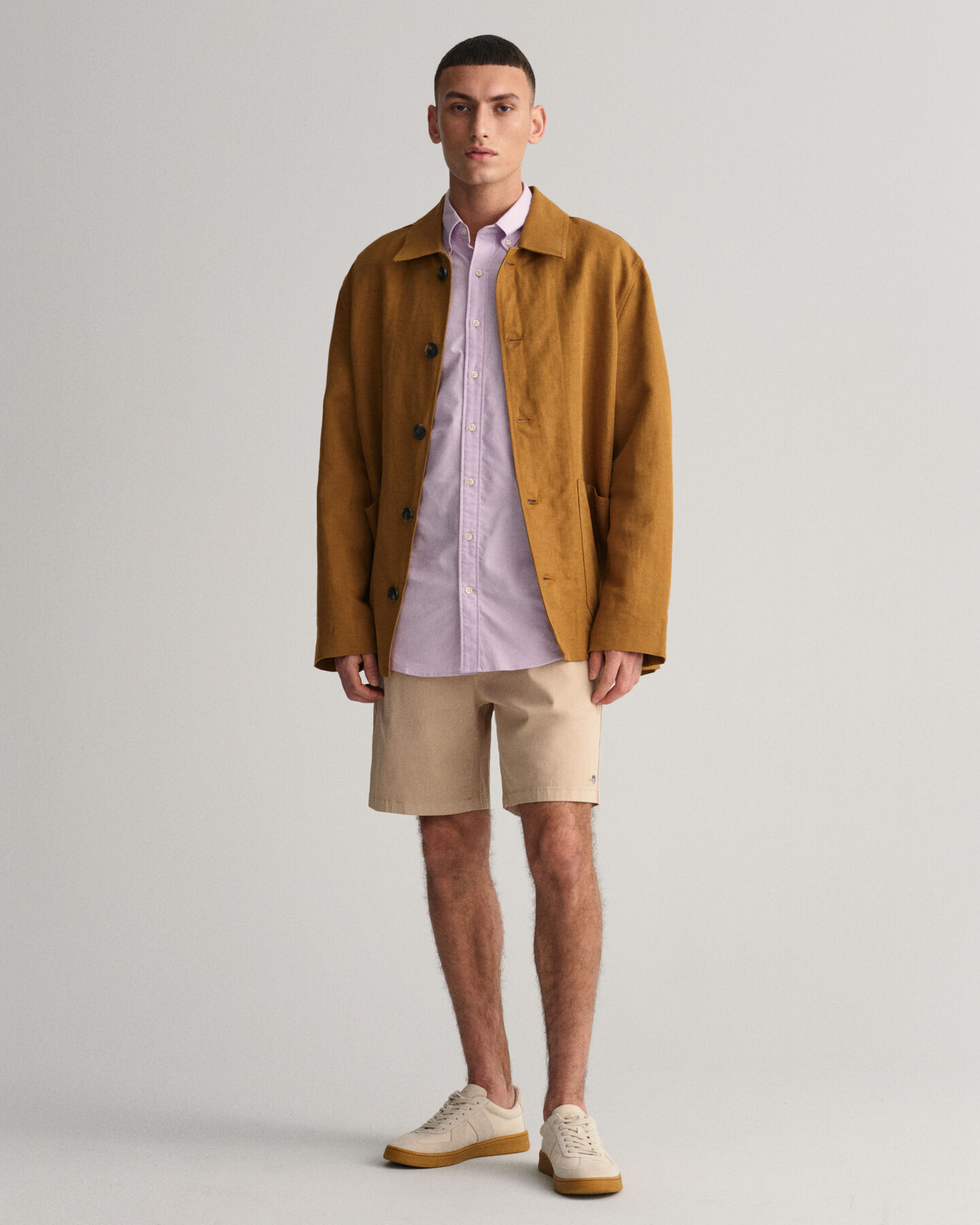 Camisa Oxford de manga curta regular fit