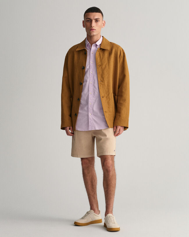 Camisa Oxford de manga curta regular fit