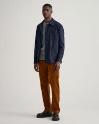 Pulover com decote redondo em malha de neps mesclada